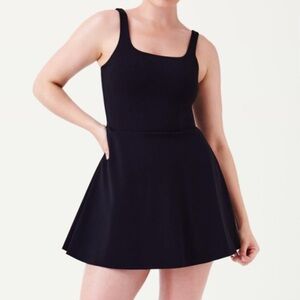 SPANX The Get Moving Square Neck Women’s Tank Dress Black Size XL